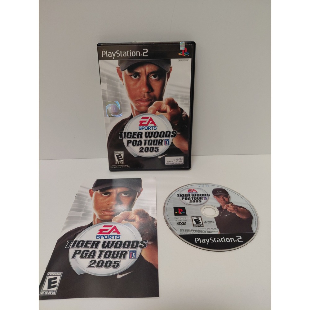 Tiger Woods PGA Tour 2005 Sony PlayStation 2 PS2 Game CIB Manual SLUS 21002